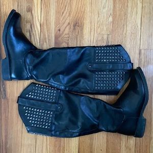 Studded Knee High Boots